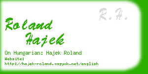 roland hajek business card